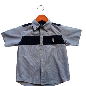U.S.Polo Assn. Boy's Short Sleeve Button Front Shirt Size 5/6